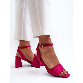 Vinceza Damen-Sandalen mit hohem Absatz aus Öko-Wildleder in Fuchsia Upttima rosa 7
