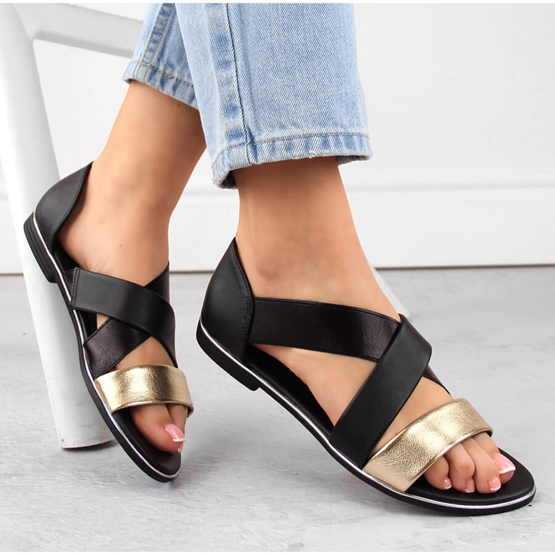 Damen-Slipper schwarz Jezzi 3882 1