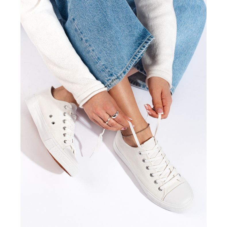 Klassischer weißer Shelovet Damen-Sneaker 1