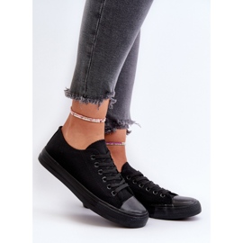 Klassische niedrige Damen-Sneakers in Schwarz von Caelira 2