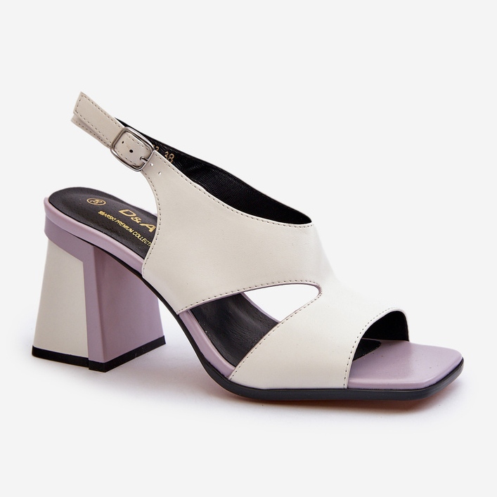 S.Barski Damen-Sandalen mit hohem Absatz, Weiß, D&amp;A MR38-153 2