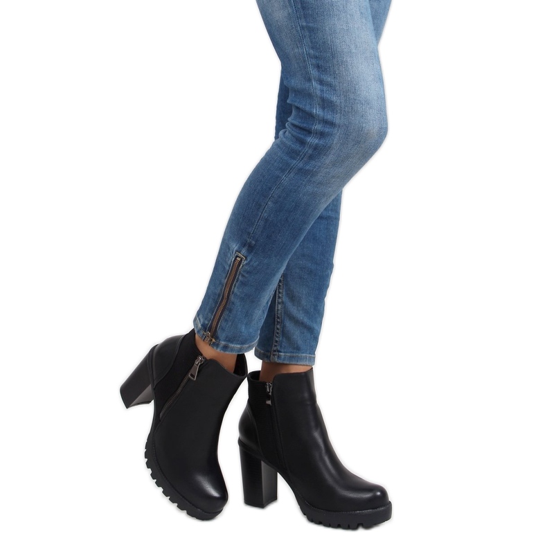 Stiefel mit hohen absätzen dd35p schwarz 1