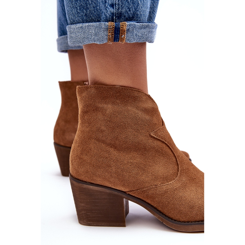 S.Barski Wildleder-Cowboystiefel mit Reißverschluss D&amp;A SN622-29 Kamel braun 2