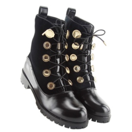 Veloursarbeiter mit Knöpfen R113p schwarz 2