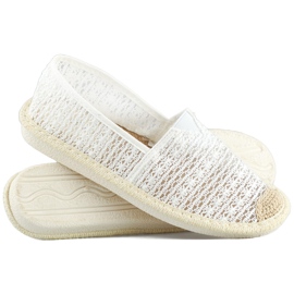Weiße Mesh-Espadrilles, luftige Damen-Espadrilles 1