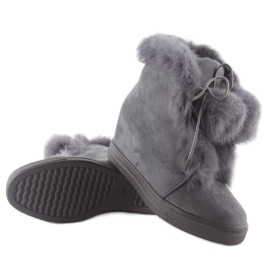 Keilstiefel mit nc99 grauem Zinn 1