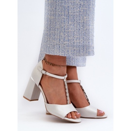 Vinceza Silberne Aniya-Sandalen mit hohen Absätzen und Zirkonia 2