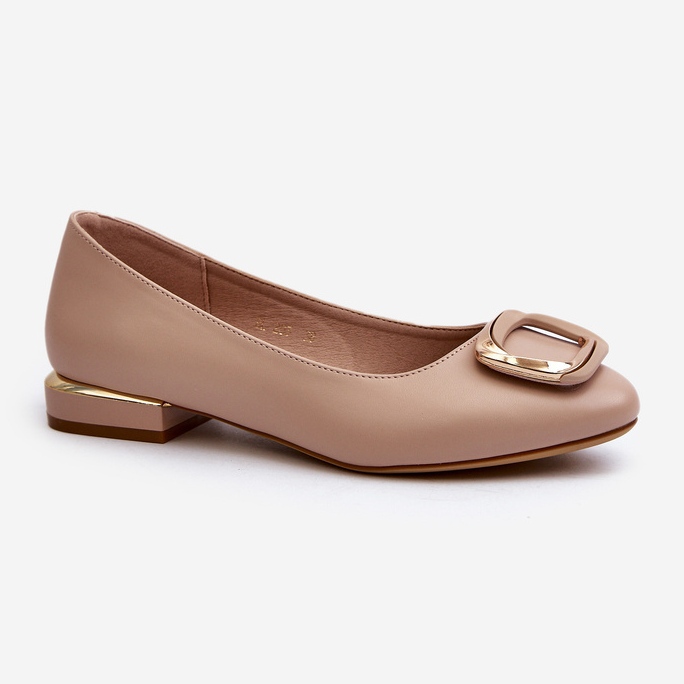 Ballerinas mit Schnalle Sergio Leone BL203 Beige 1