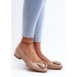 Ballerinas mit Schnalle Sergio Leone BL203 Beige 2