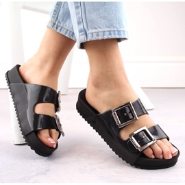 Bequeme Damenhausschuhe, parfümiert, elastisch, Gummi, schwarz, Zaxy HH285157 1