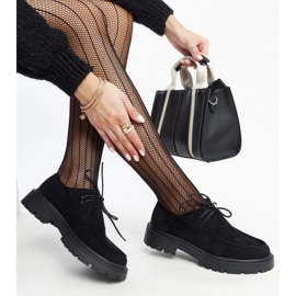 Klassische Keiko-Schuhe aus schwarzem Wildleder 1