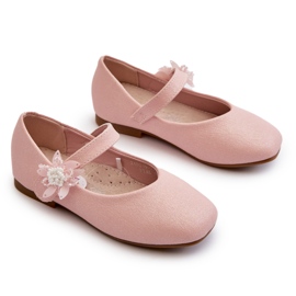 Miss Glitzer-Ballerinas für Kinder mit Klettverschluss, rosa 4