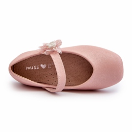 Miss Glitzer-Ballerinas für Kinder mit Klettverschluss, rosa 3