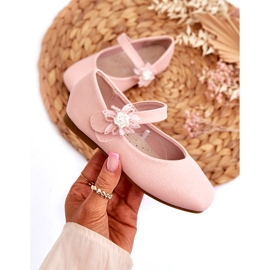Miss Glitzer-Ballerinas für Kinder mit Klettverschluss, rosa 1
