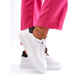 Vinceza Damen-Ledersneaker mit Teddybär, Weiß Mirven 3