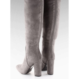 Overknee-Stiefel C76P Grau 1