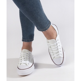 Weiße Damen-Sneaker auf der Plattform 5