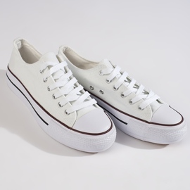 Weiße Damen-Sneaker auf der Plattform 1