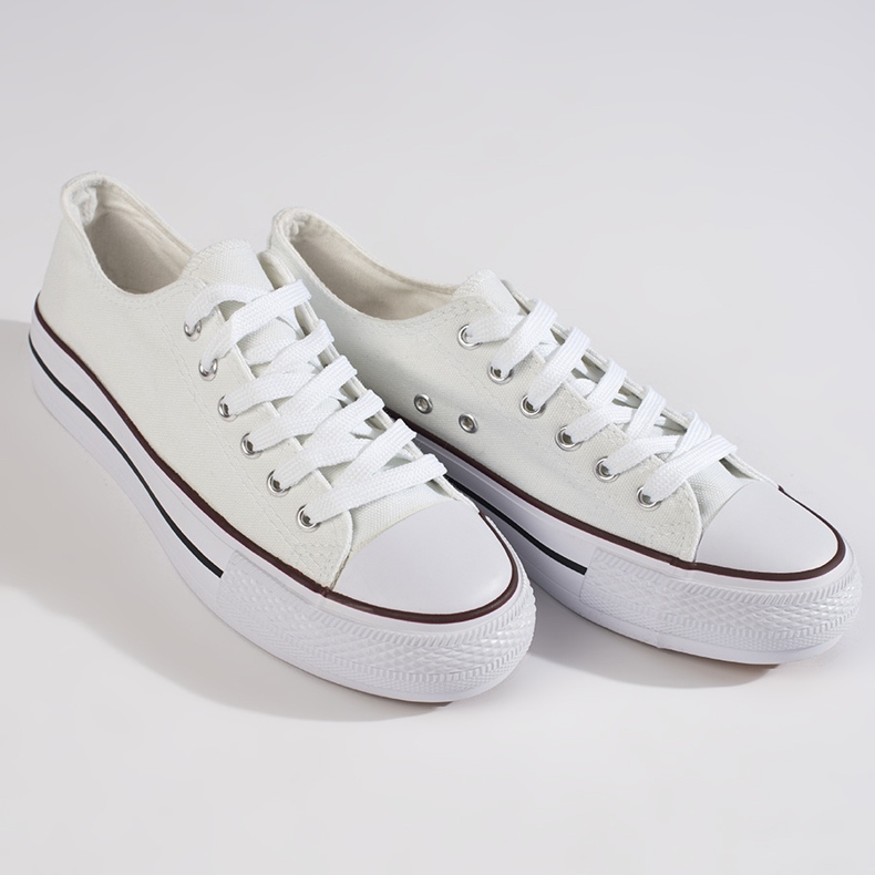 Weiße Damen-Sneaker auf der Plattform 1