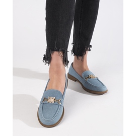 Stilvolle Denim-Mokassins für Damen blau 2