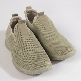 Grüne Slip-on-Sportschuhe für Damen 1