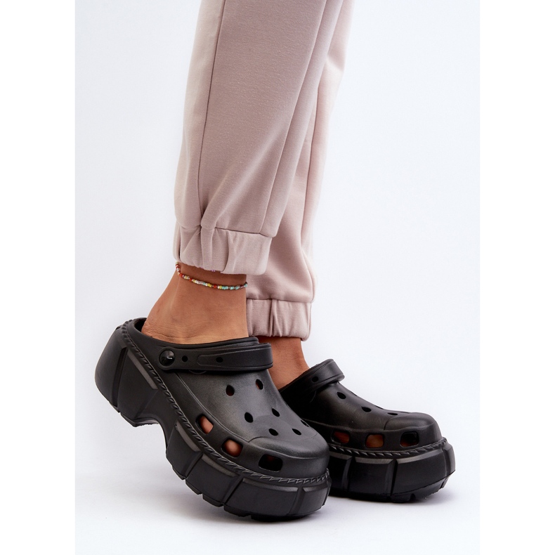 Damen-Flip-Flops aus Schaumstoff mit massiver Sohle, Schwarz Witima 2