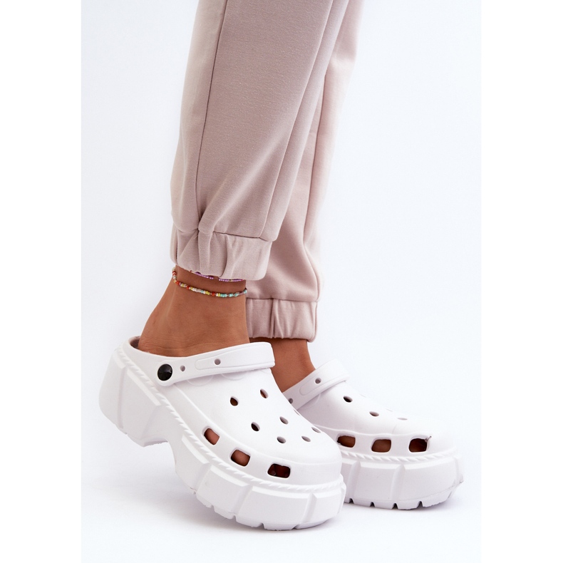 Damen-Flip-Flops aus Schaumstoff mit massiver Sohle, weiß Witima 2