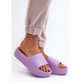 Lila Oreithano-Flip-Flops mit dicker Sohle für Damen violett 2