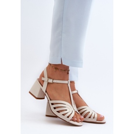 Damen-Sandalen mit hohem Absatz Sergio Leone SK880 Pearl weiß 2