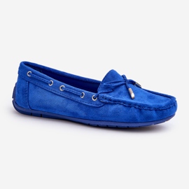 Blaue Si Passione Wildleder-Loafer für Damen 1