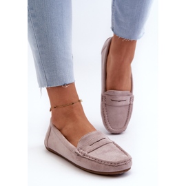 Confly Frauen Wildleder Moccasins Gray Lila Lenvie grau 7