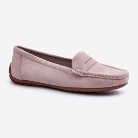 Confly Frauen Wildleder Moccasins Gray Lila Lenvie grau 4