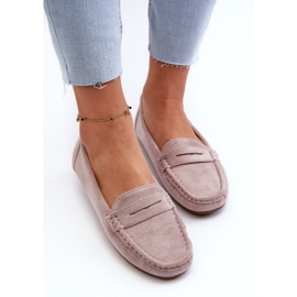 Confly Frauen Wildleder Moccasins Gray Lila Lenvie grau 8