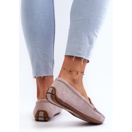 Confly Frauen Wildleder Moccasins Gray Lila Lenvie grau 9