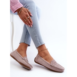 Confly Frauen Wildleder Moccasins Gray Lila Lenvie grau 10
