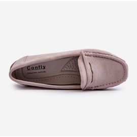 Confly Frauen Wildleder Moccasins Gray Lila Lenvie grau 3