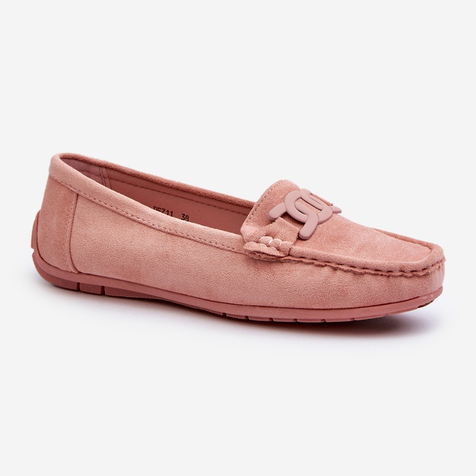 Modische Wildleder-Loafer für Damen in Hellrosa von Rabell 2