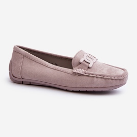 Damen Modische Wildleder Mokassins Lila Rabell 2