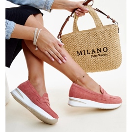 Rosa perforierte Muna-Schuhe 1