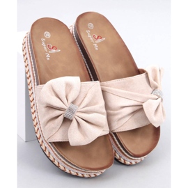 Kork-Flip-Flops mit bunter Sohle Servoz Beige 1