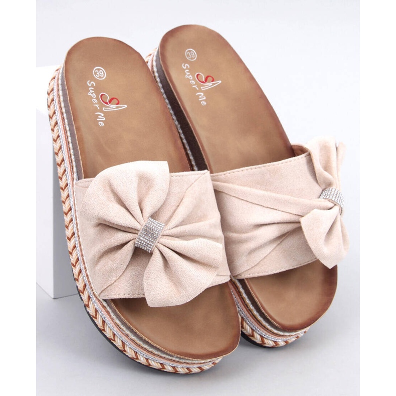 Kork-Flip-Flops mit bunter Sohle Servoz Beige 1