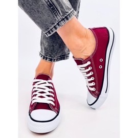 Klassische Damen-Sneaker von Basic Wine rot 1