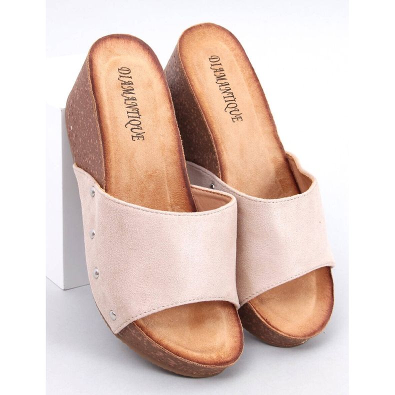 Lafoss Beige Holzschuhe 1
