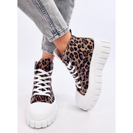 High-Top-Sneaker von Tiger Leopard braun 1