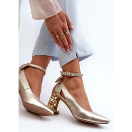 Lederpumps mit Schleife Maciejka 05059-25 Gold golden 1