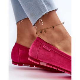 Damen-Mokassins aus Öko-Wildleder Big Star NN274934 Memory Foam System Fuchsia rosa 1