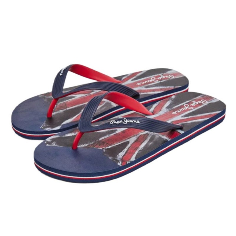 Pepe Jeans Hawi Life Union Jack M Flip-Flops PMS70148 blau 1