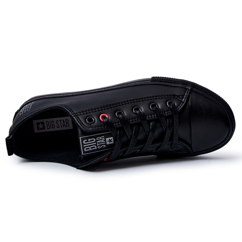 Herren Lederturnschuhe Big Star JJ174005 Schwarz 2