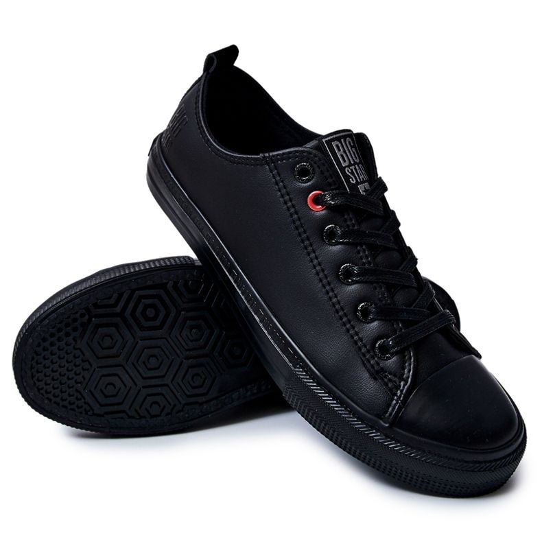Herren Lederturnschuhe Big Star JJ174005 Schwarz 3