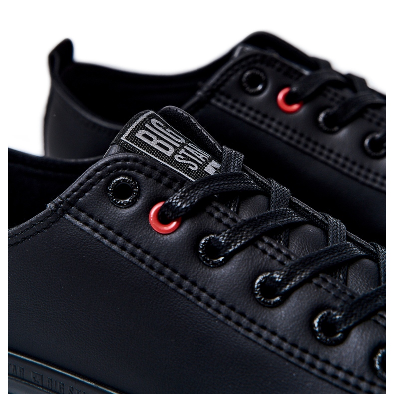 Herren Lederturnschuhe Big Star JJ174005 Schwarz 4